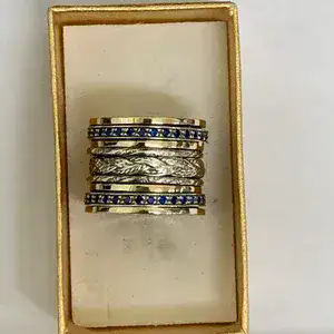 Sapphire Stones Spinner Ring