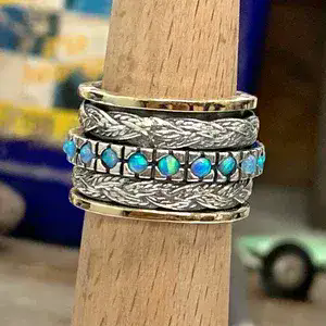 Blue Opal Spinner Ring
