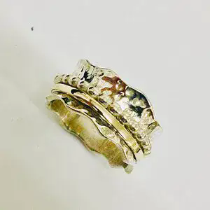 Winding Handmade Silver and Gold Ring